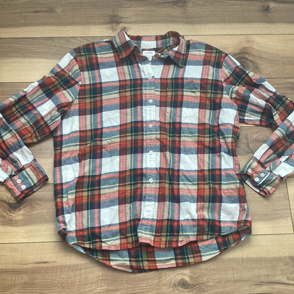 J Crew Plaid Button Down Flannel - Picture 4 of 10